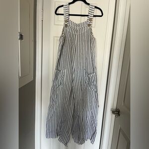 Navy Striped Women's Jumpsuit